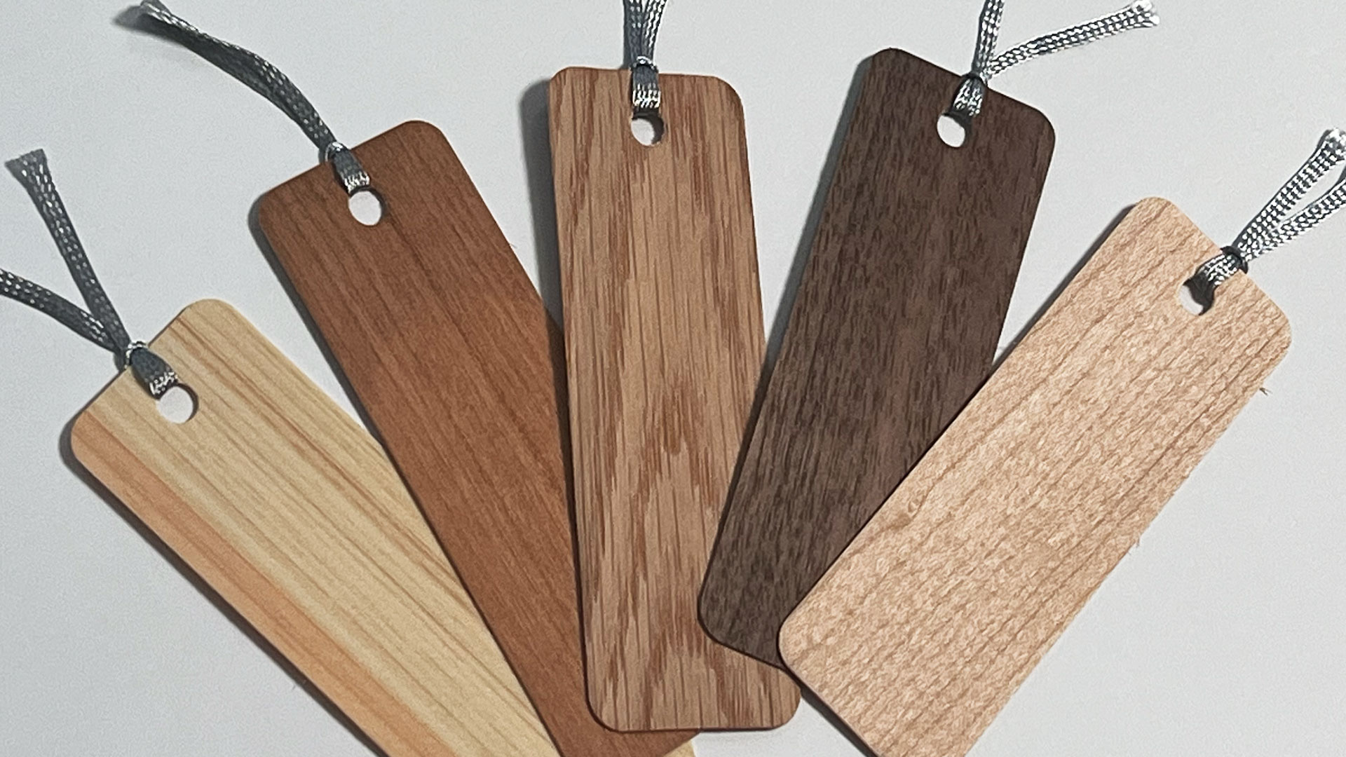 5種の木製しおり