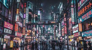 文字に溢れる街