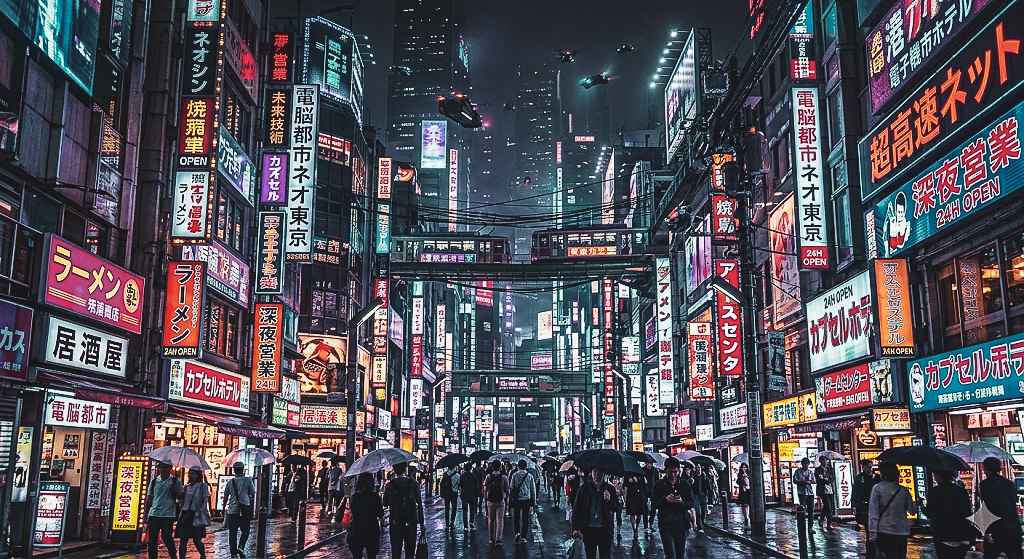 文字に溢れる街